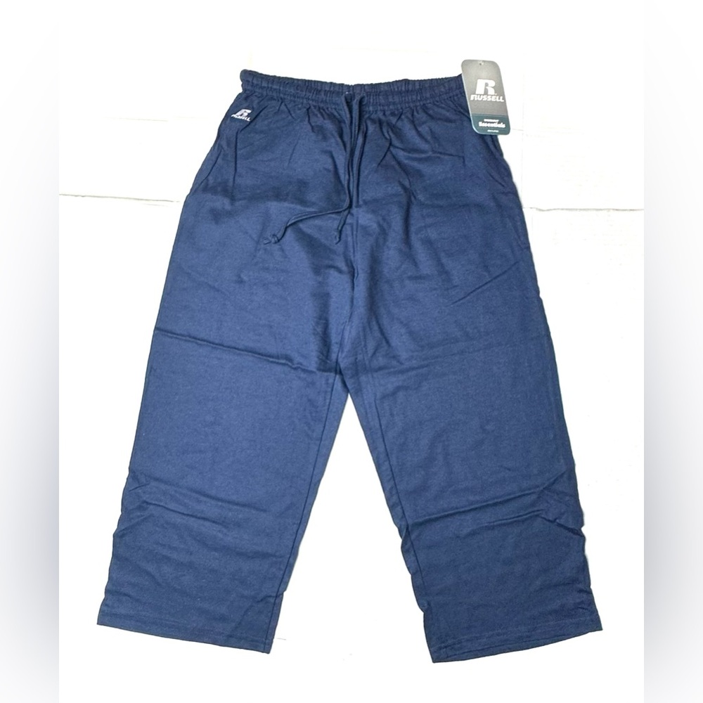 Vintage Russell Athletic Womens Small Workout Essentials Gym Pants Blue Joggers